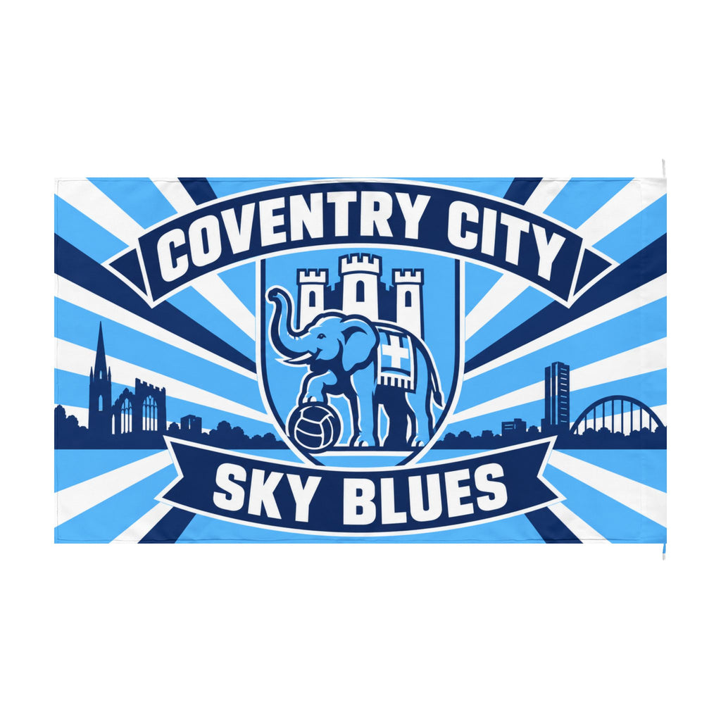Coventry City Sky Blues Double-Sided Flag — Football Club Banner