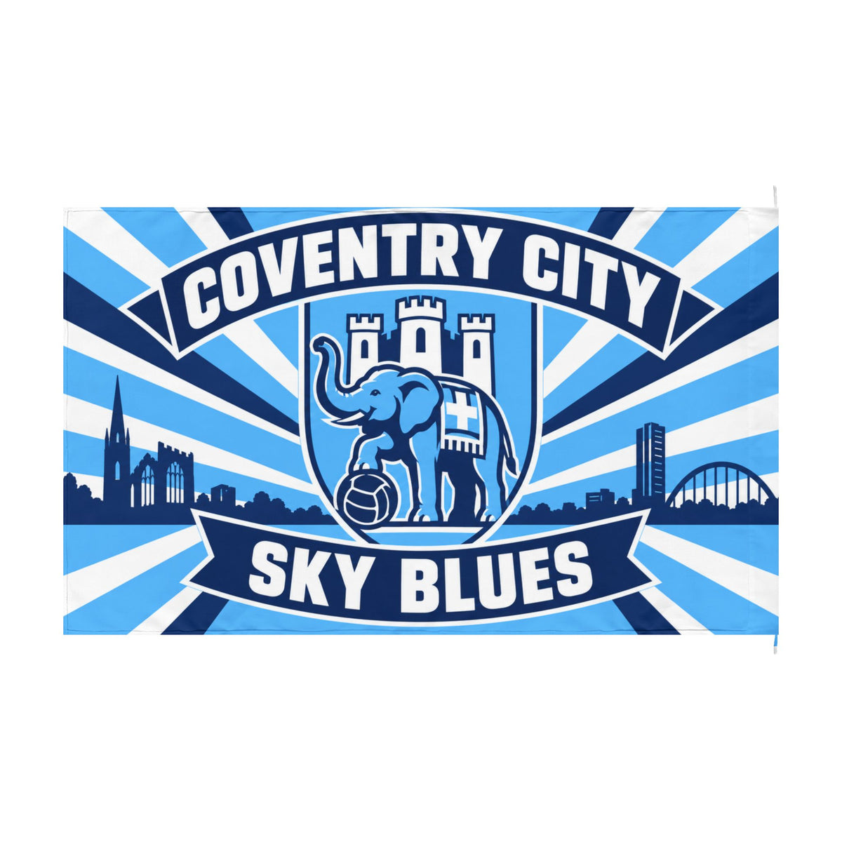 Coventry City Sky Blues Double-Sided Flag — Football Club Banner