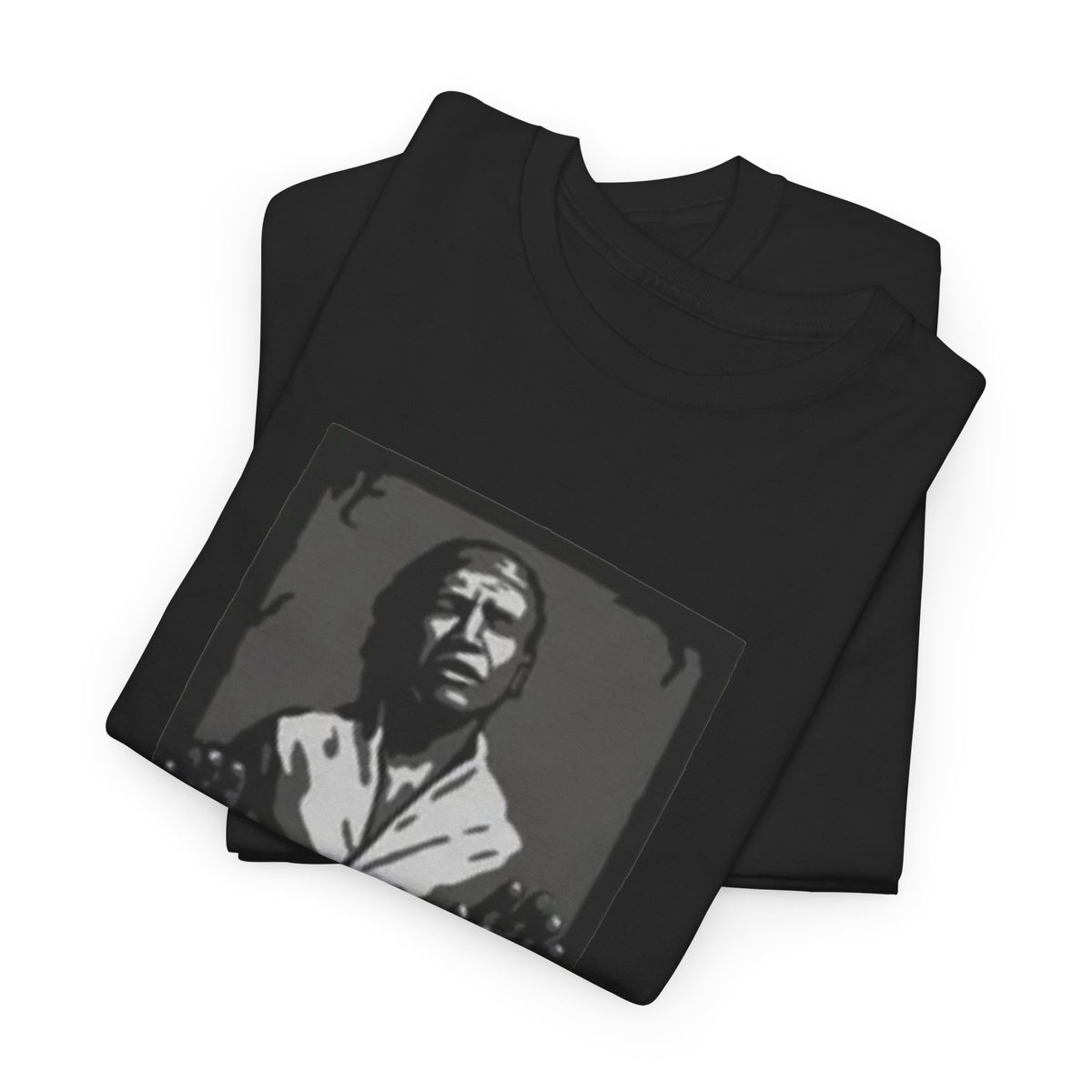 Han Solo Inspired Graphic T-Shirt — Monochrome Praying Figure Streetwear Tee