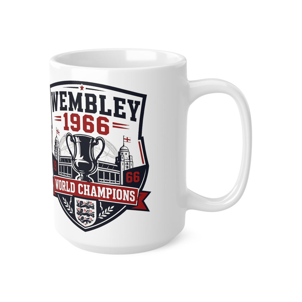 England Wembley 1966 World Champions Ceramic Coffee Mug — Football Vintage Trophy Design (11oz/15oz)