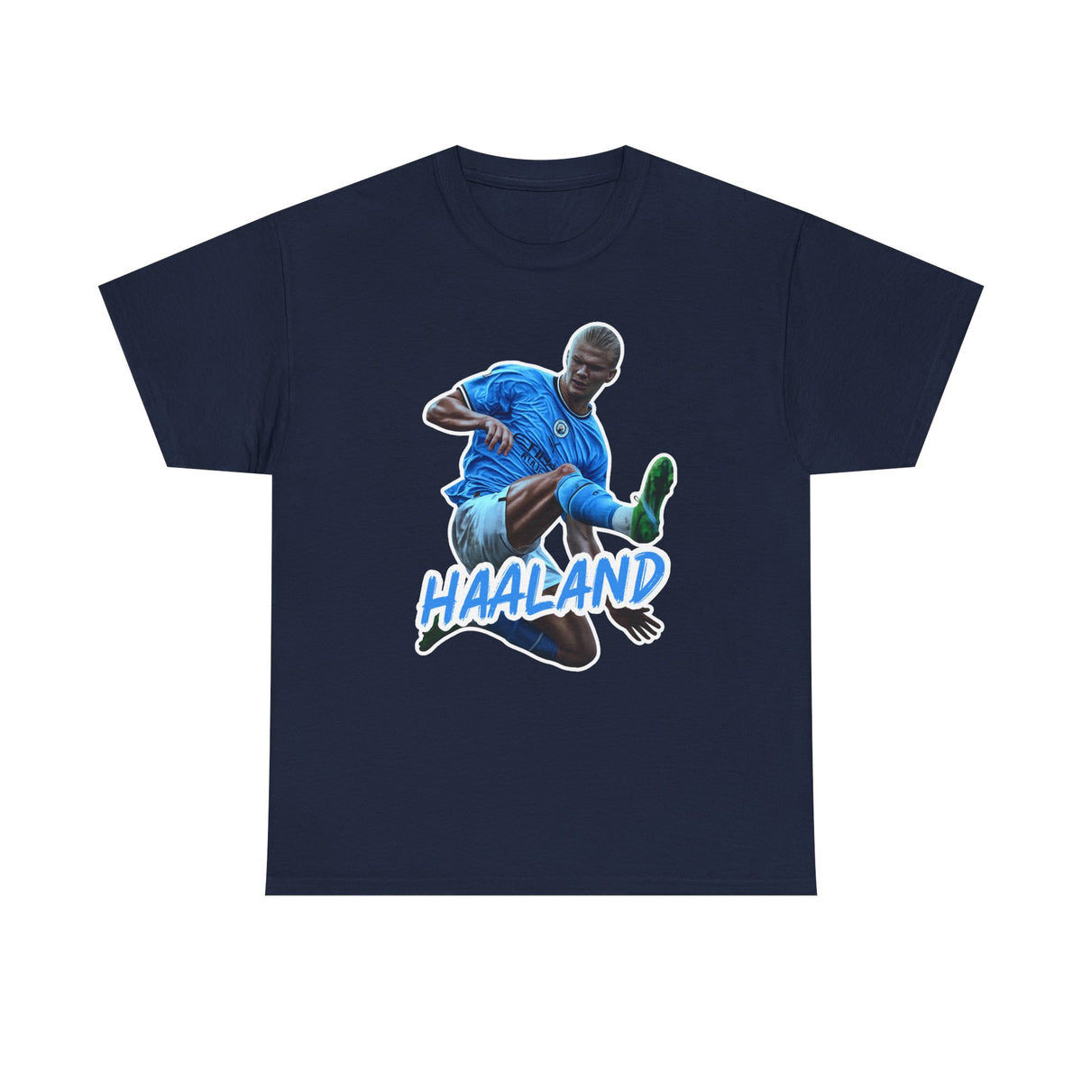 Erling Haaland Manchester City Soccer T‑Shirt – Dynamic Action Graphic Tee