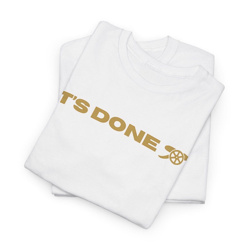 It's Done Arsenal Champions T-Shirt – Minimalist Gold Script Tee