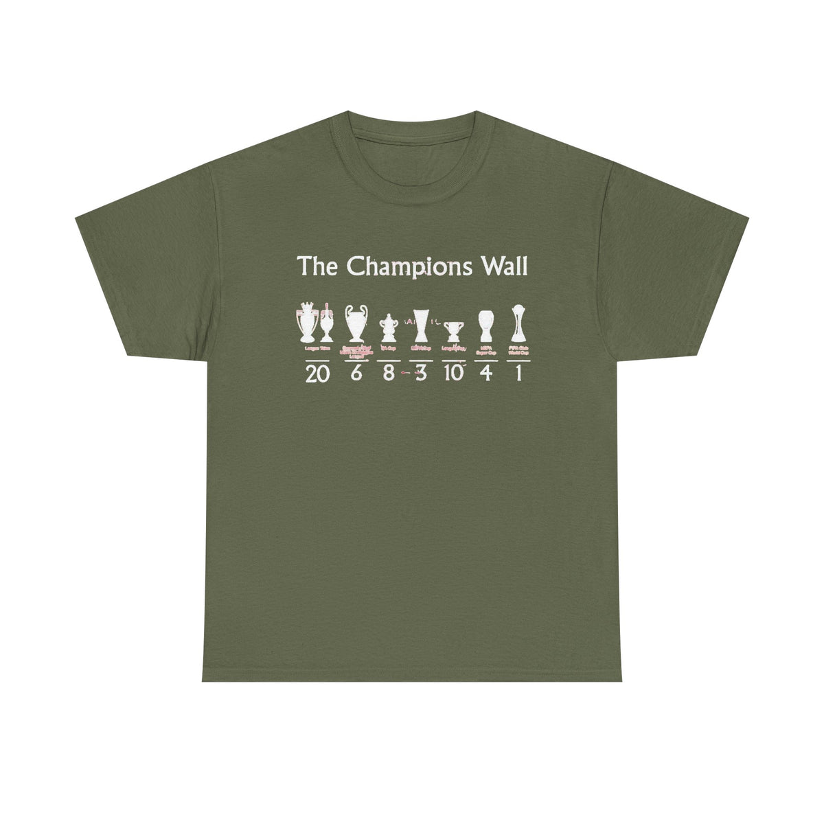 Liverpool The Champions Wall T-Shirt – Soccer/Football Trophy Timeline Tee