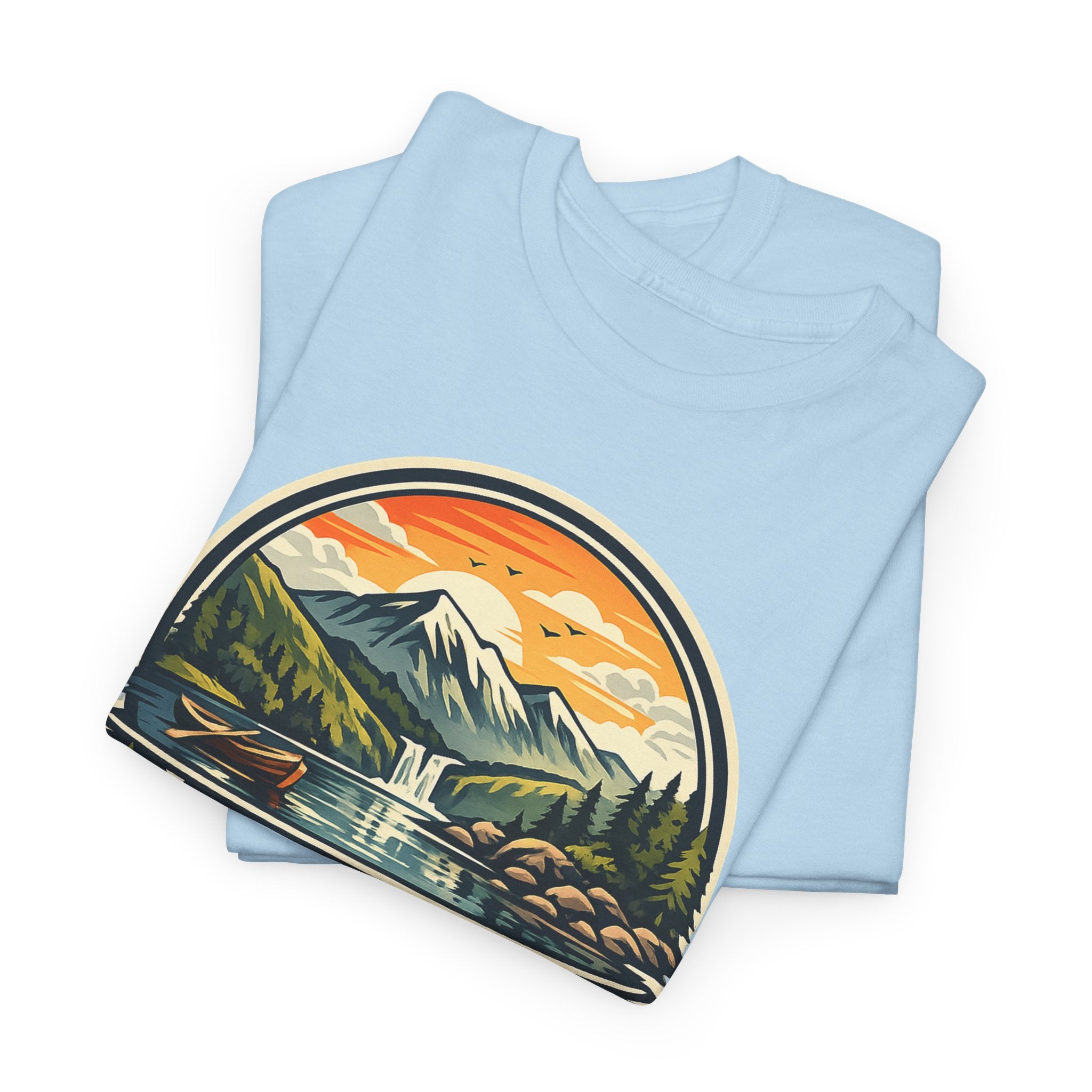 Lake District Graphic Tee — Scenic Mountain & Lake Camping Shirt