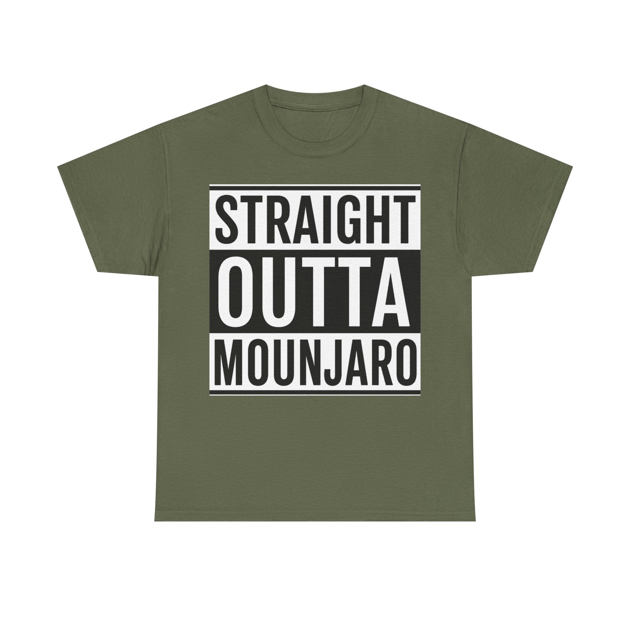 T-Shirt — "Straight Outta Mounjaro" Bold Typography Tee