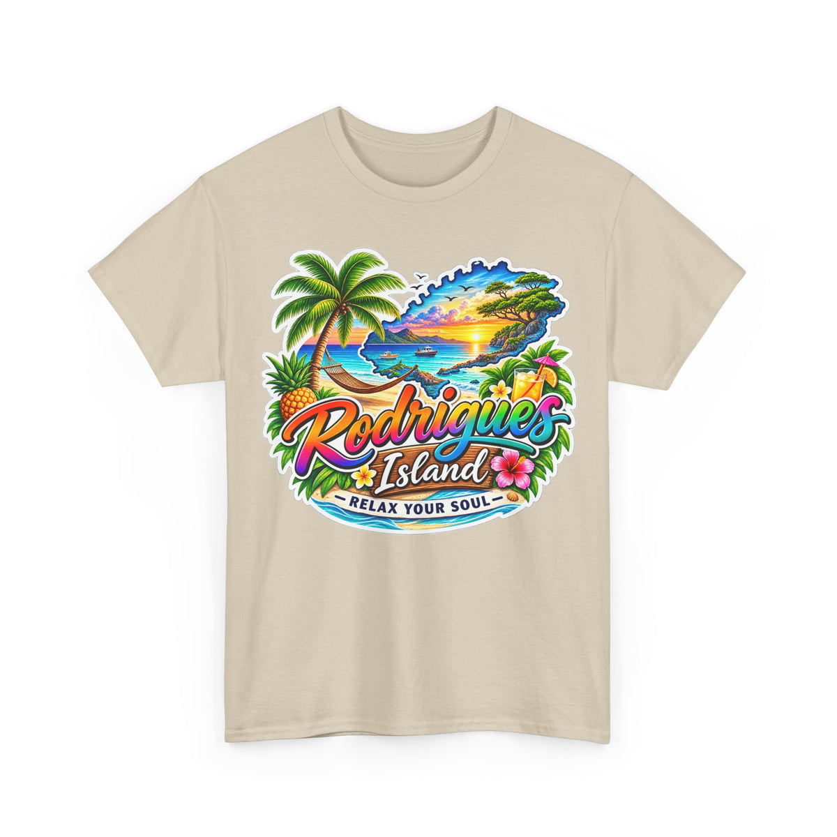 Rodrigues Island Tropical Tee — "Relax Your Soul" Beach Vacation T-Shirt