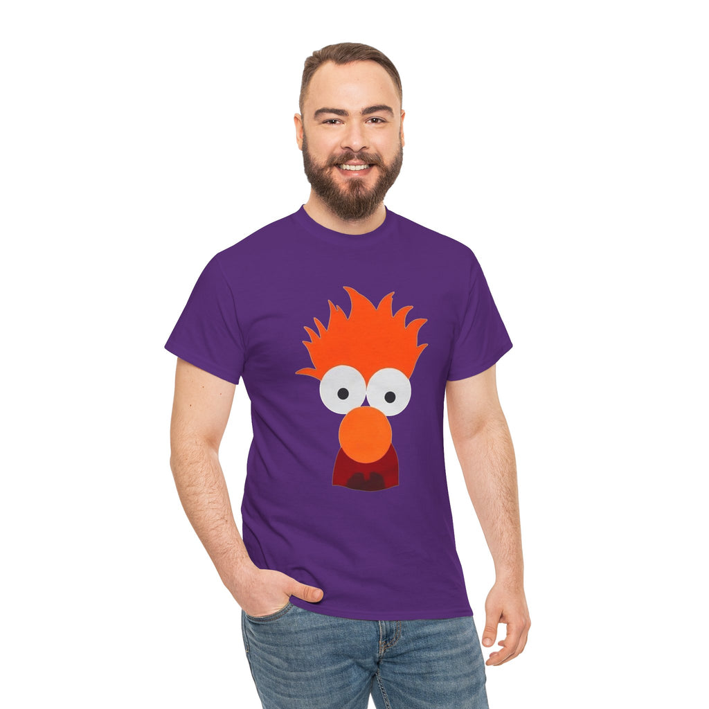 Beaker-Inspired Graphic Tee — Cute Orange Muppet Face T-Shirt