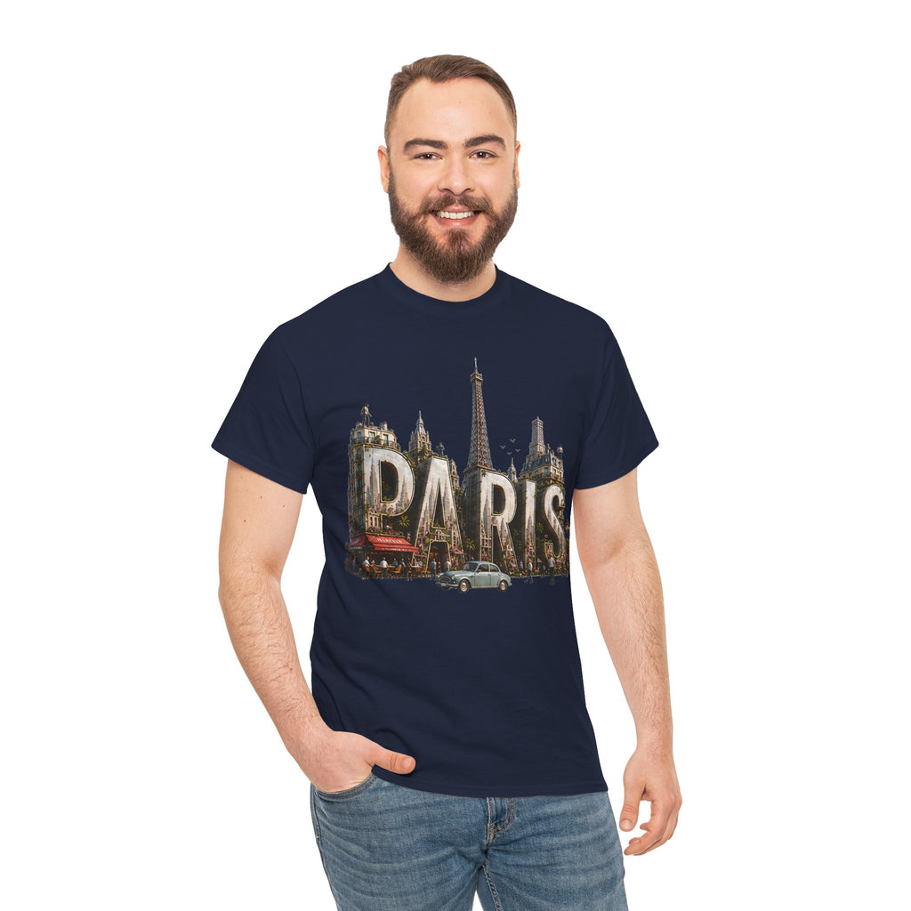 Paris Vintage Landmark T-Shirt — Eiffel Tower Retro Travel Tee