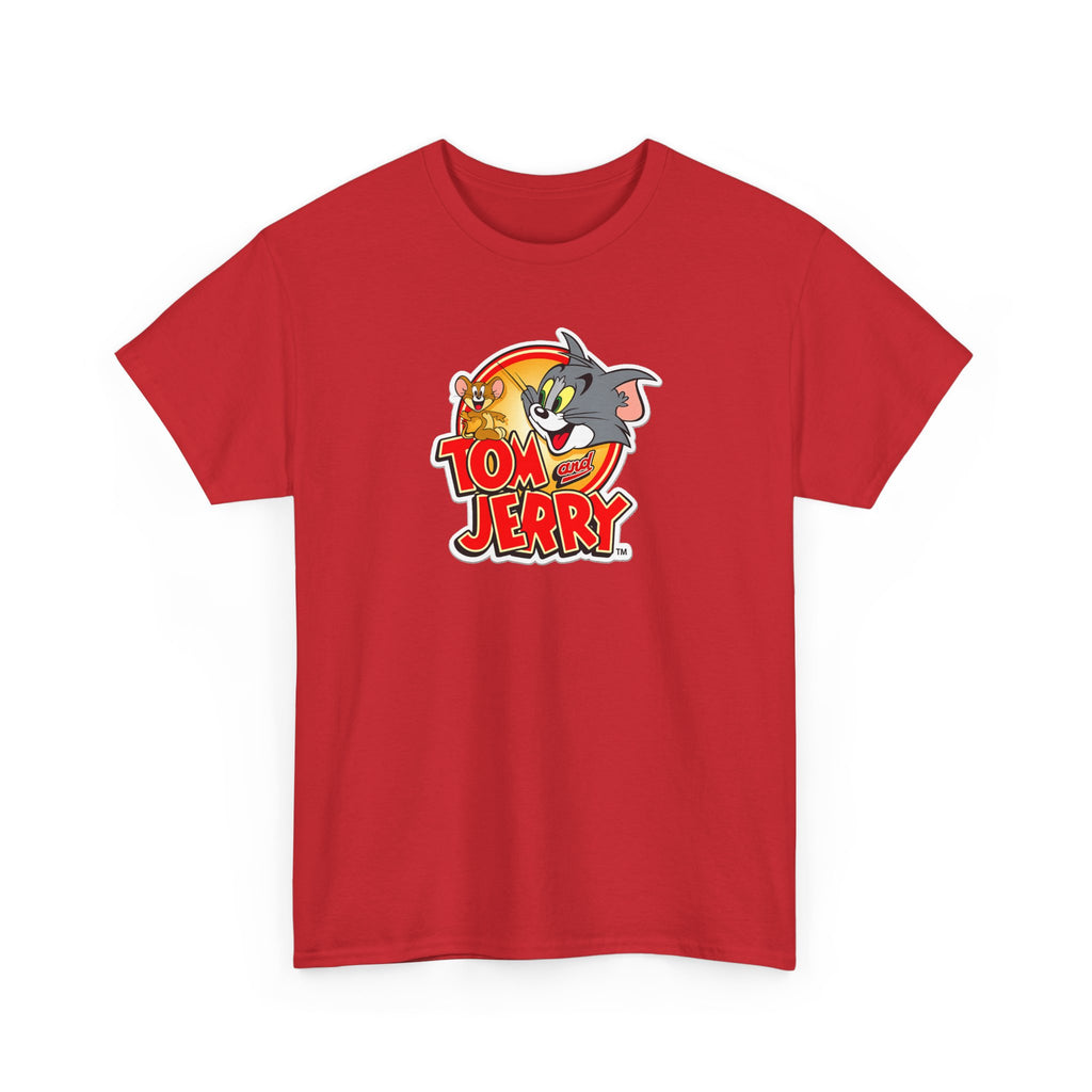 Tom & Jerry Retro Logo Cotton Tee — Classic Cartoon Graphic T-Shirt