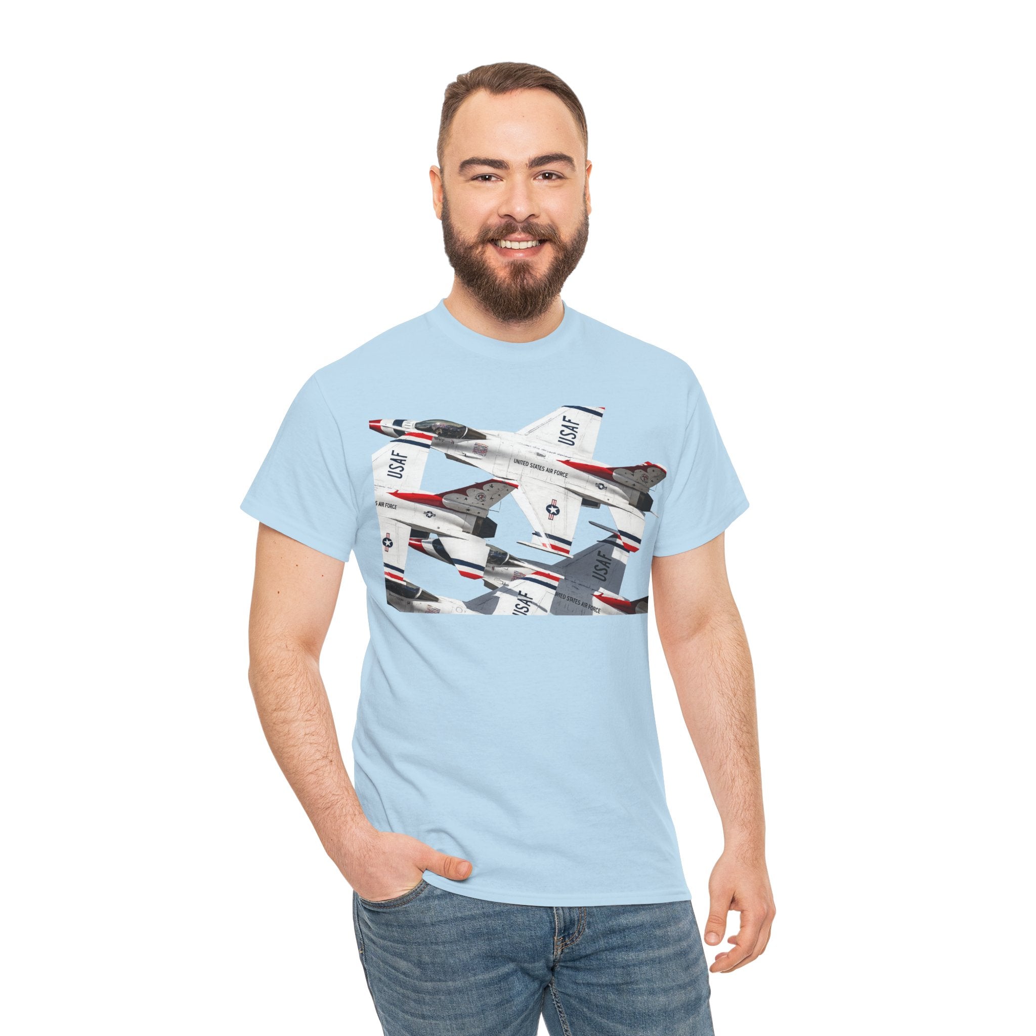 Thunderbirds Jet Formation T‑Shirt — Military Aviation Fighter Jets Tee