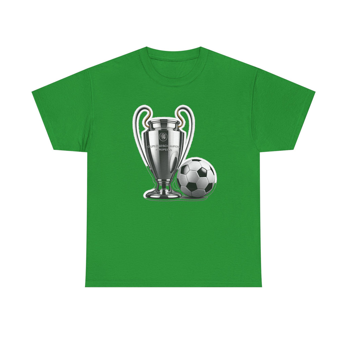 European Cup / Champions League Trophy & Ball Graphic Cotton T-Shirt
