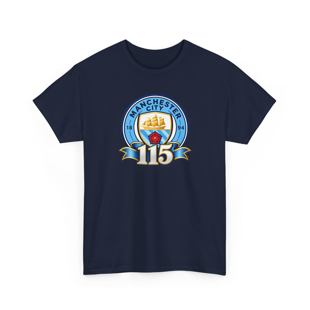 Manchester City 115th Crest Inspired Cotton T-Shirt