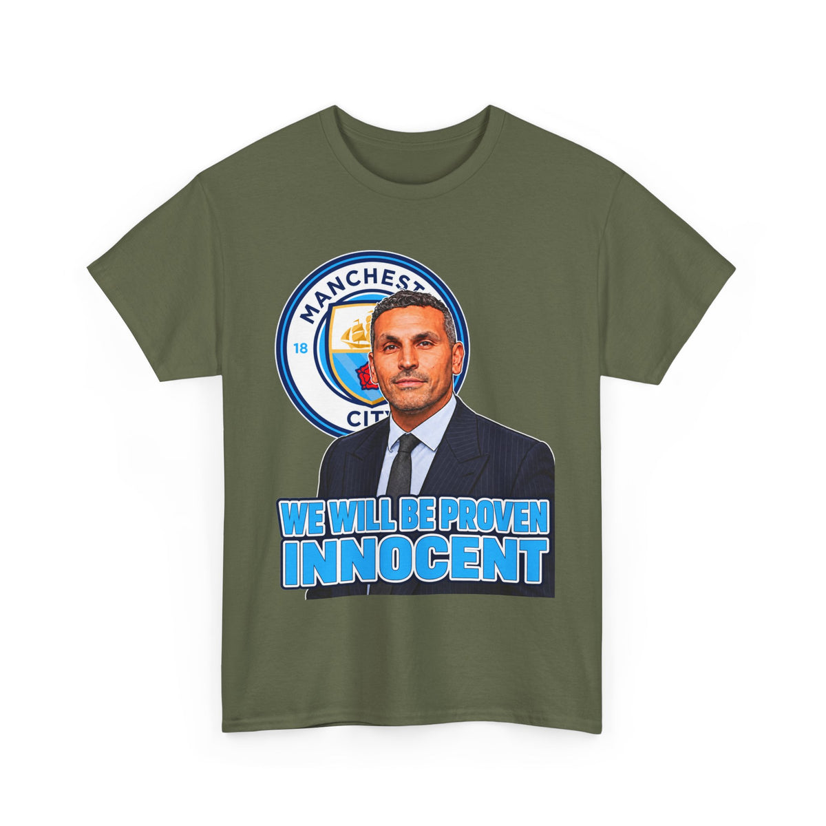 Manchester City “We Will Be Proven Innocent” Fan Cotton T-Shirt