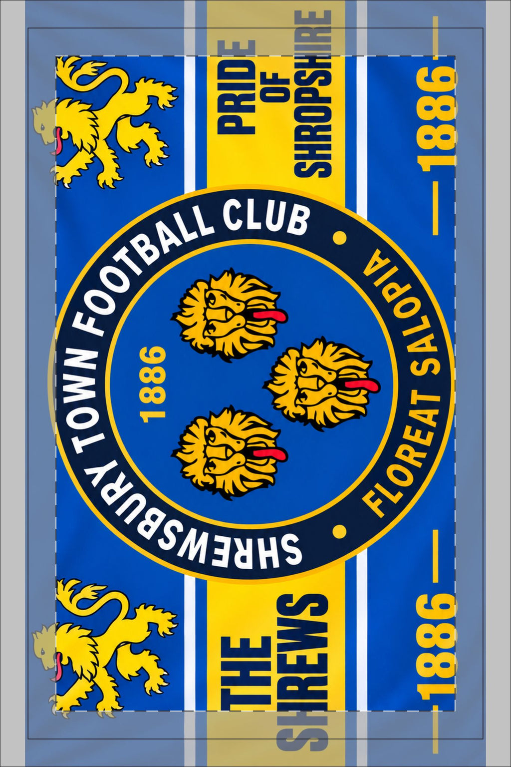 Shrewsbury Town Football Club Waffle Tea Towel — 'The Shrews' Crest & Pride of Shropshire Design