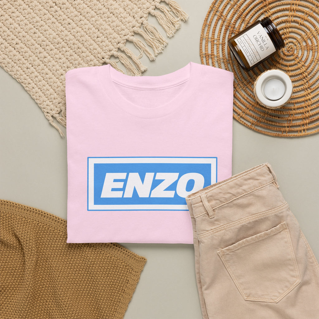 Enzo Man City Inspired Logo Tee — Classic Box-Logo Graphic T-Shirt