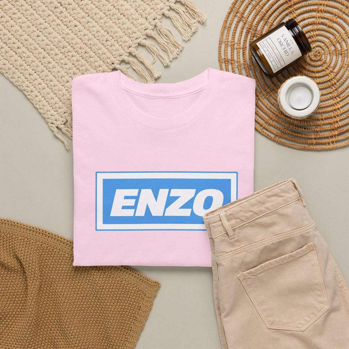 Enzo Man City Inspired Logo Tee — Classic Box-Logo Graphic T-Shirt