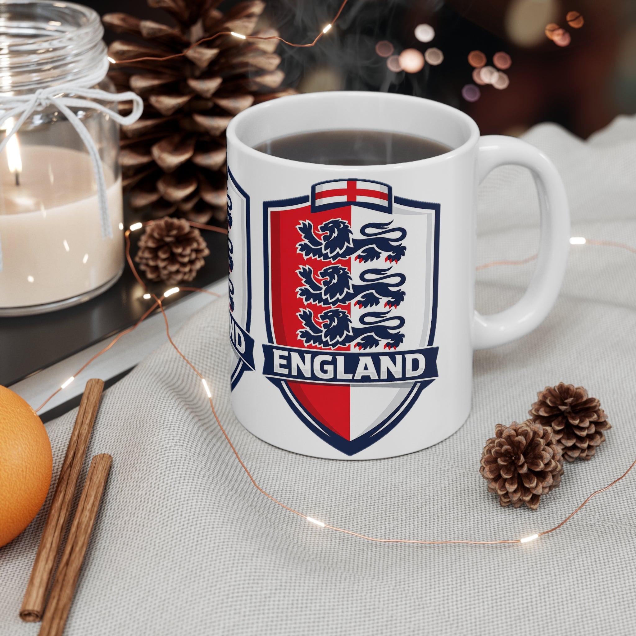 England Crest Unofficial Ceramic Coffee Mug — 11oz & 15oz
