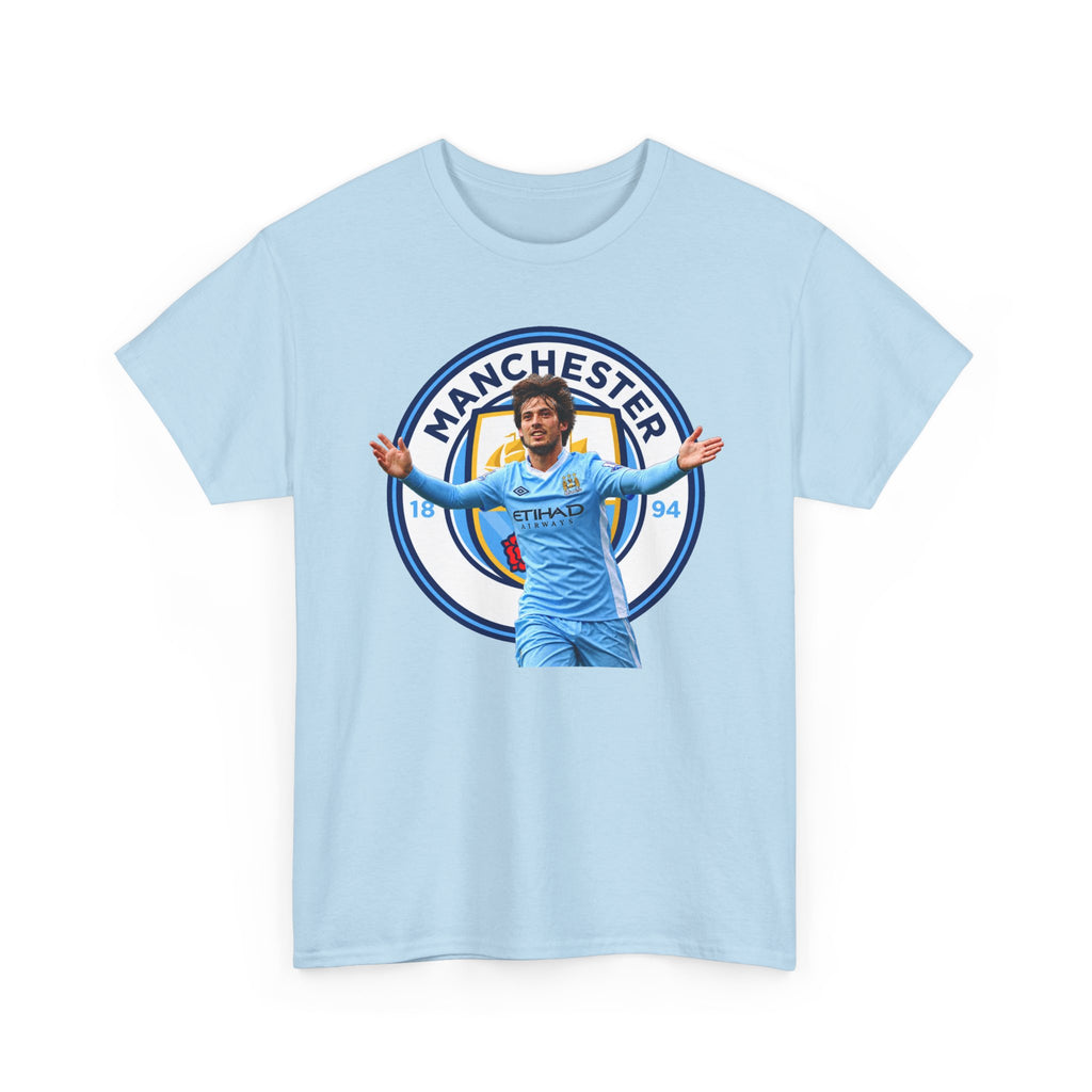 David Silva Manchester Legend Football Tee — Player Celebration Design