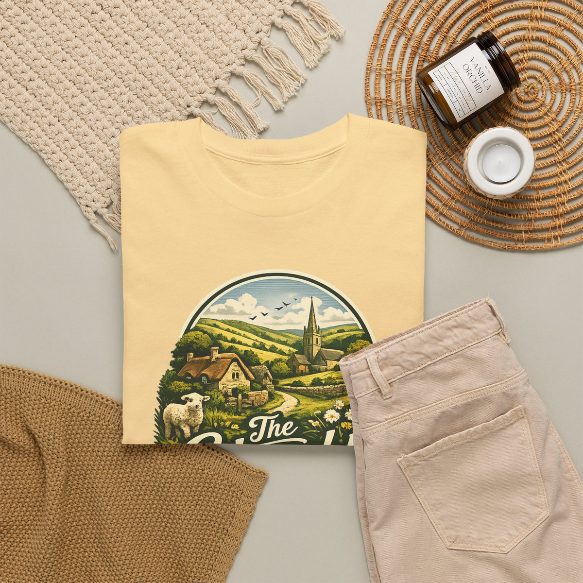 Cotswolds Vintage Landscape T‑Shirt — The Cotswolds Countryside Tee