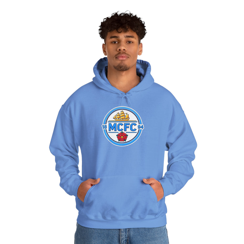 MCFC Logo Hoodie – Vintage Football Club Crest Pullover
