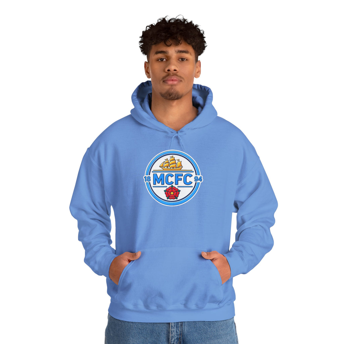 MCFC Logo Hoodie – Vintage Football Club Crest Pullover
