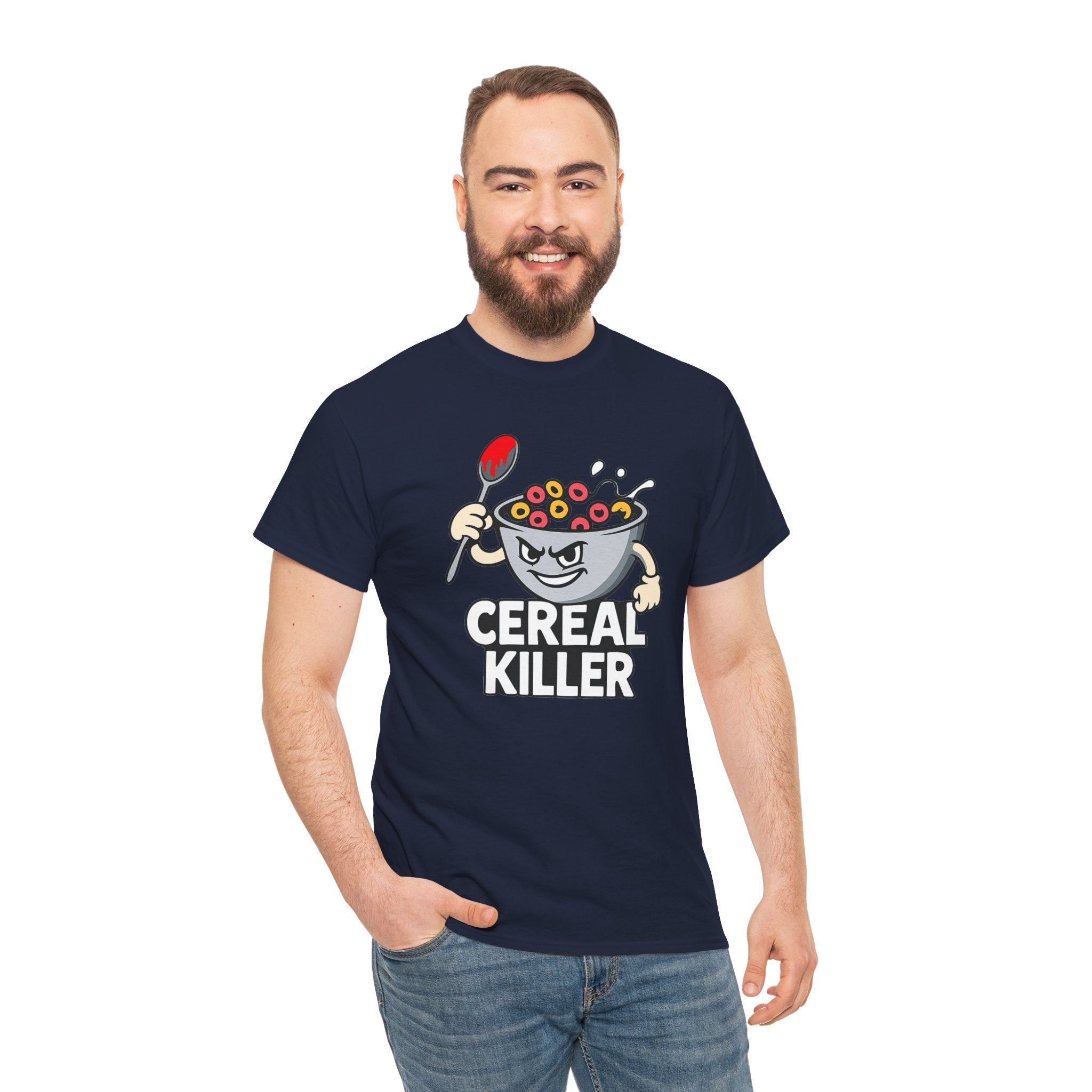 Cereal Killer Graphic Tee — Funny Breakfast Cartoon T‑Shirt