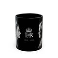 Queen Elizabeth II Memorial Black Mug – E II R Tribute Design (1926–2022)
