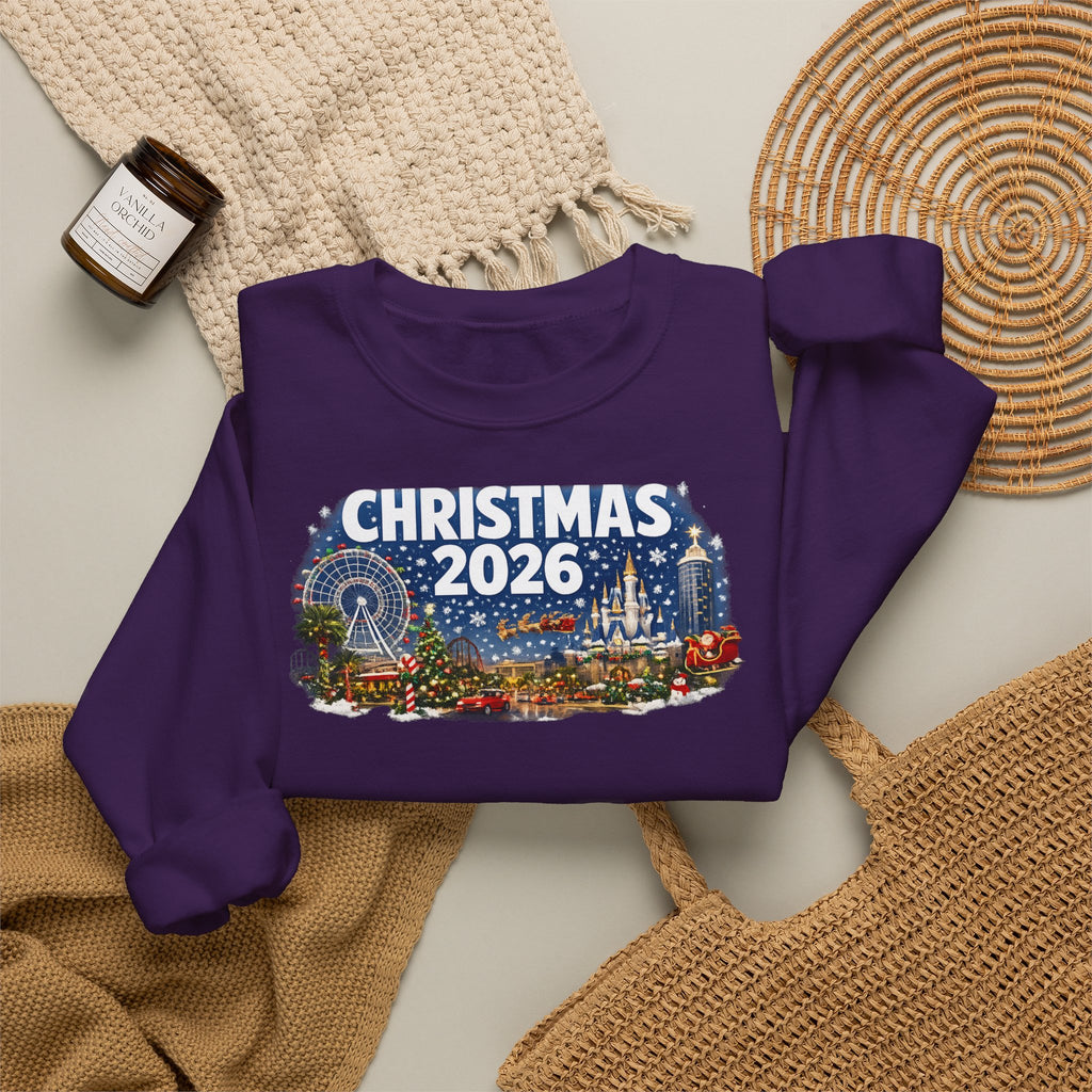 Christmas 2026 Holiday Sweatshirt – Festive Winter Cityscape Crewneck