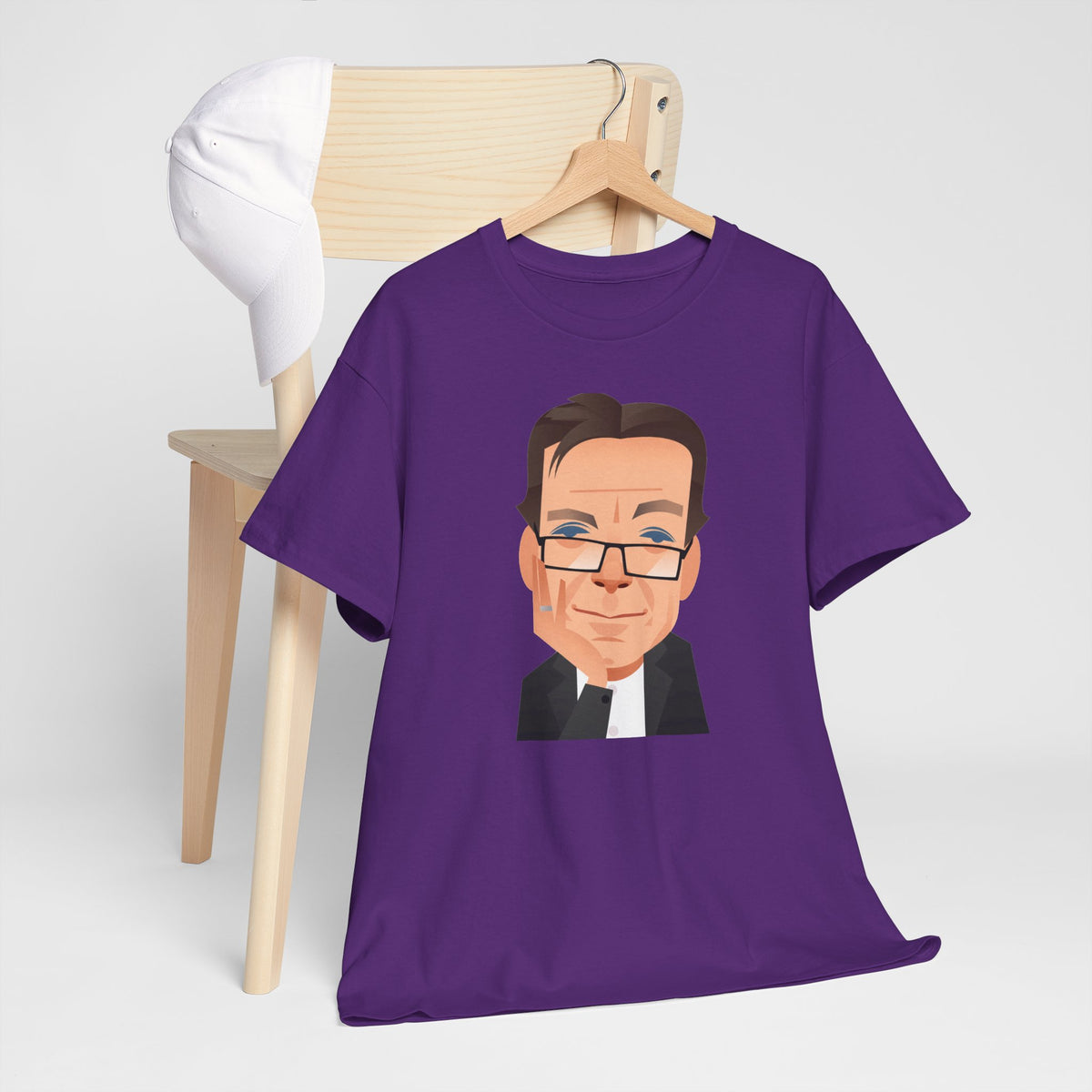 Tony Wilson Manchester Legend Caricature Gentleman Face Cotton T-Shirt