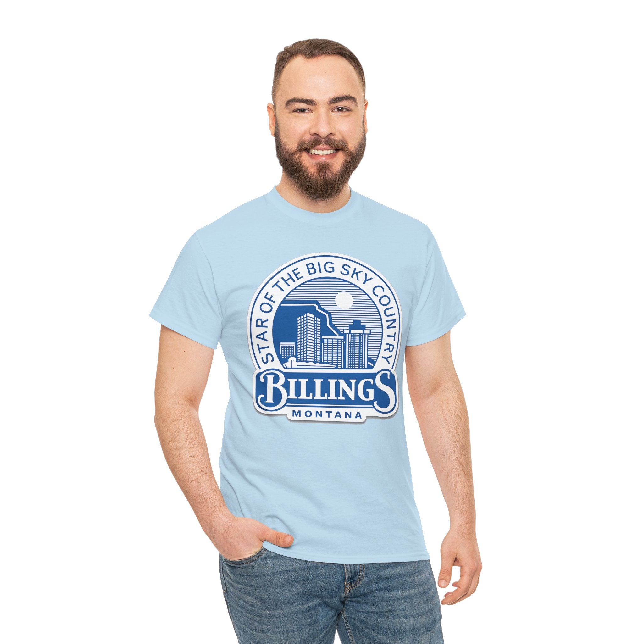 Billings Montana Tee — "Star of the Big Sky Country" Retro City Skyline T-Shirt