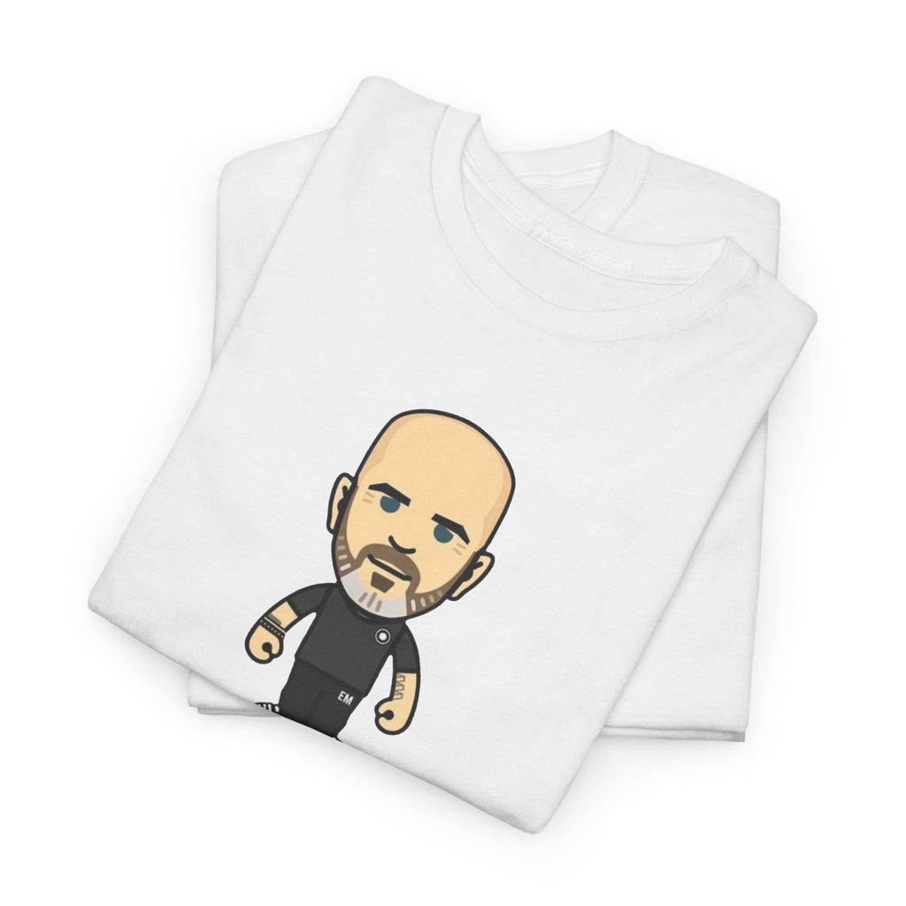 Enzo Maresca Manchester City Character Graphic Cartoon Cotton T-shirt / Tee