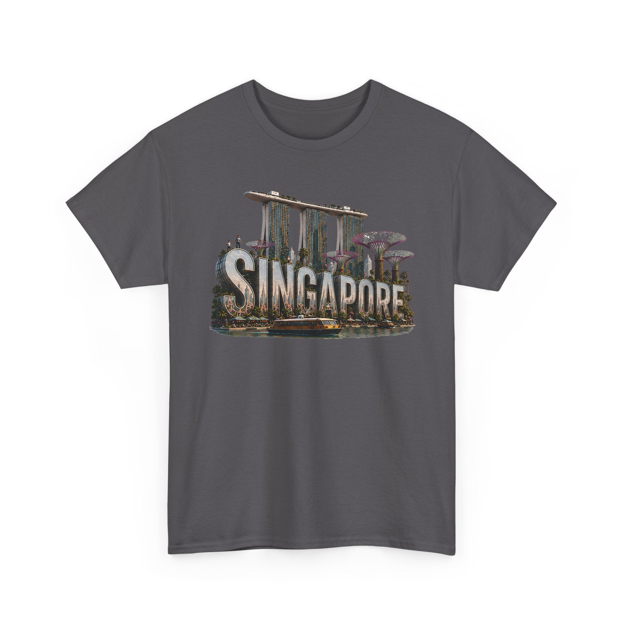 Singapore Skyline T-Shirt — Marina Bay Sands & Supertree Graphic Tee
