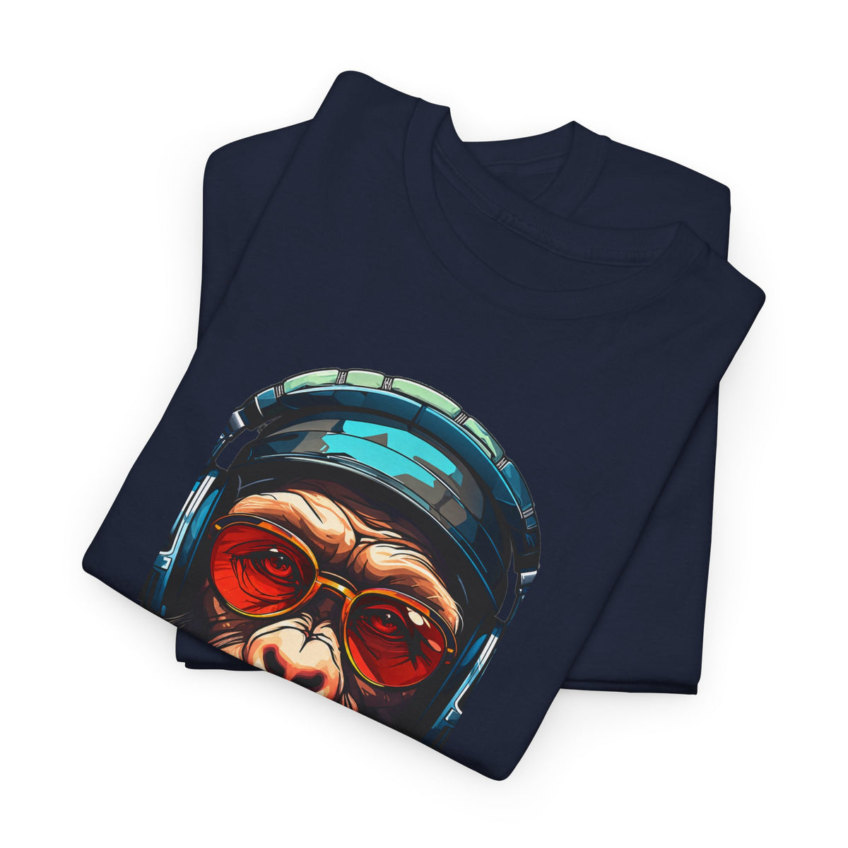 Chimpanzee DJ Graphic Tee — Retro Sunglasses & Headphones Monkey T-Shirt