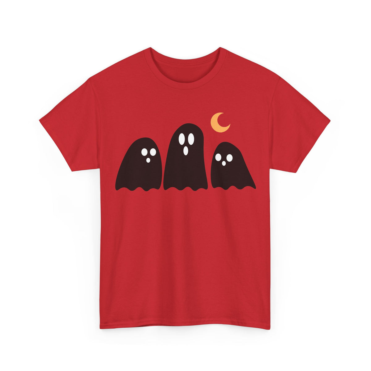 Ghost Trio Moon T-Shirt — Cute Halloween Graphic Tee