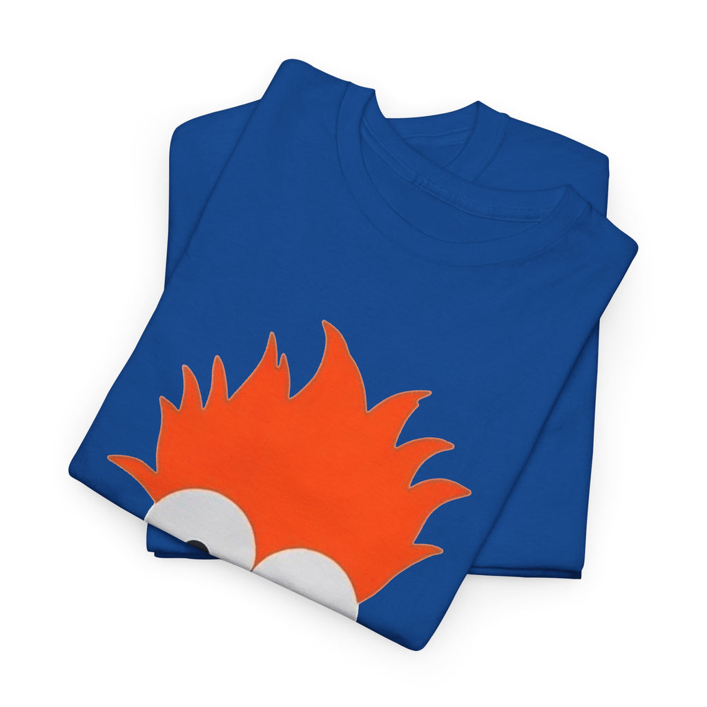 Beaker-Inspired Graphic Tee — Cute Orange Muppet Face T-Shirt