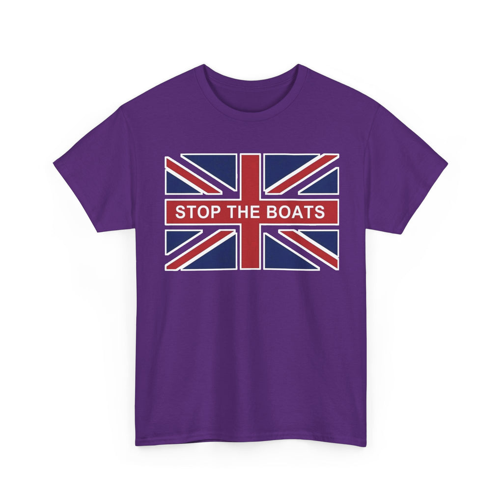 Union Jack "Stop The Boats" Political Statement Tee / T-Shirt
