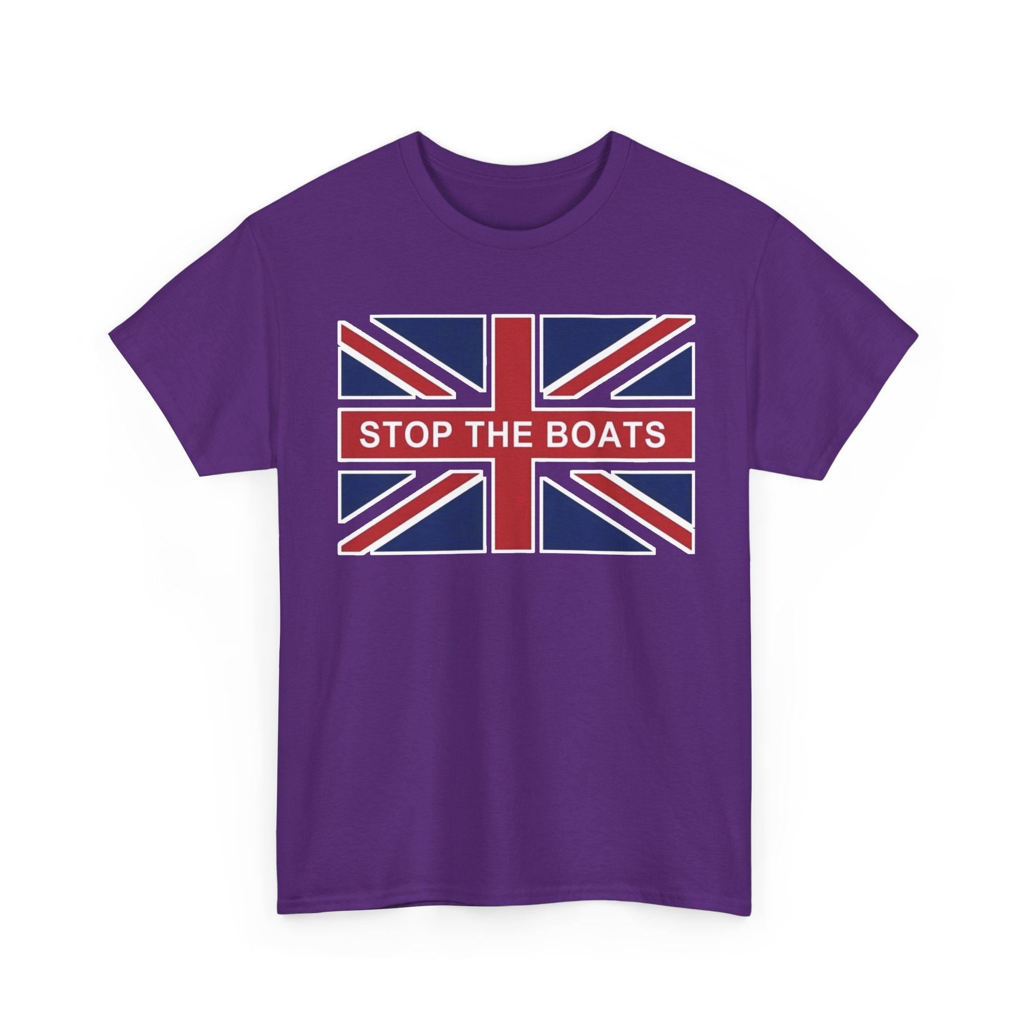 Union Jack "Stop The Boats" Political Statement Tee / T-Shirt