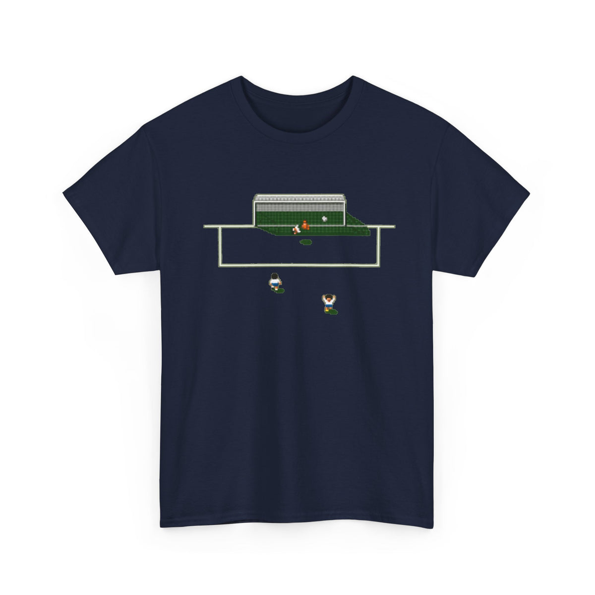 Sensible Soccer Inspired Cotton T‑Shirt — Retro Mini Game Design