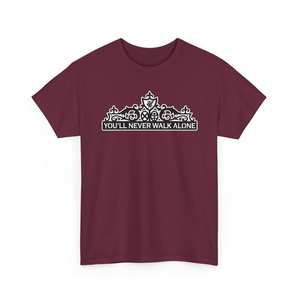 You'll Never Walk Alone T‑Shirt — Liverpool FC Crest Cotton Tee