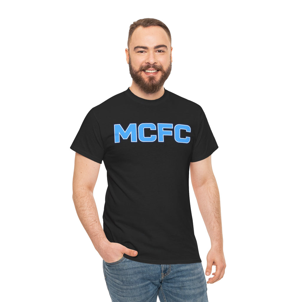 MCFC Logo Cotton T-Shirt — Light Blue Football Fan Tee