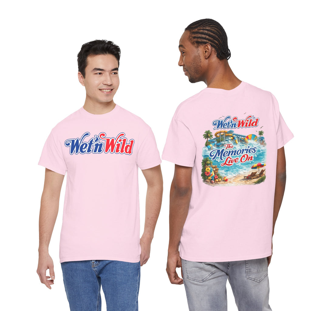 Wet'n Wild Beach Tee — "The Memories Live On" Retro Island Graphic Shirt