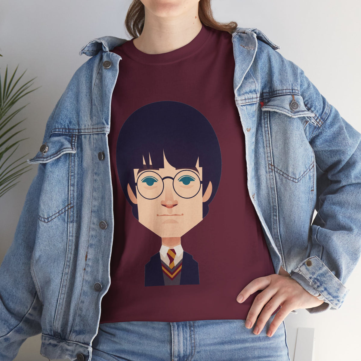 Harry Potter Wizard School Boy Cartoon Cotton T-Shirt