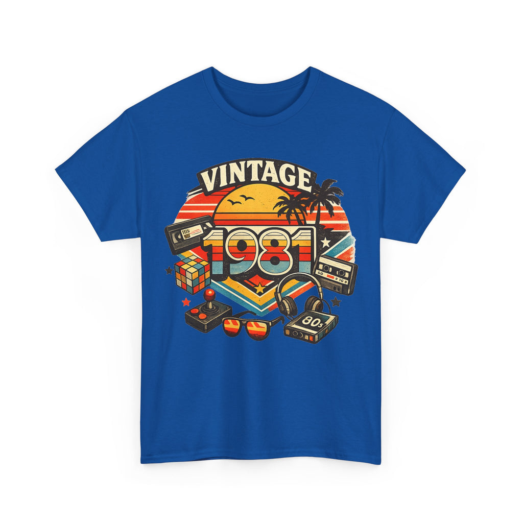 Vintage 1981 Retro Tee — 80s Nostalgia Graphic T-Shirt