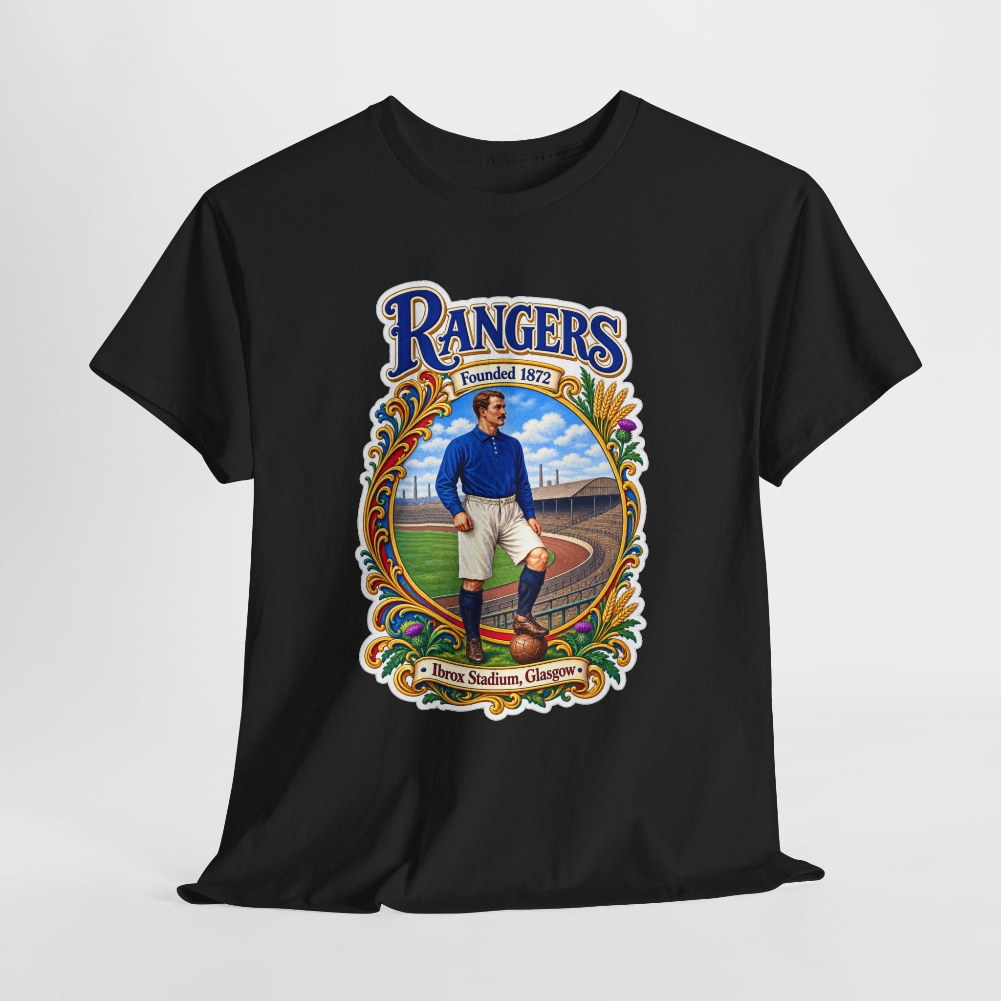 Rangers Retro Player Field Graphic Cotton T-Shirt