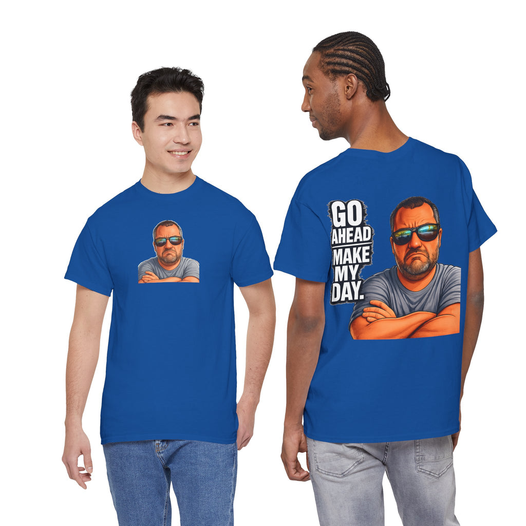 Go Ahead Make My Day T-Shirt — Sunglasses Guy Graphic Tee
