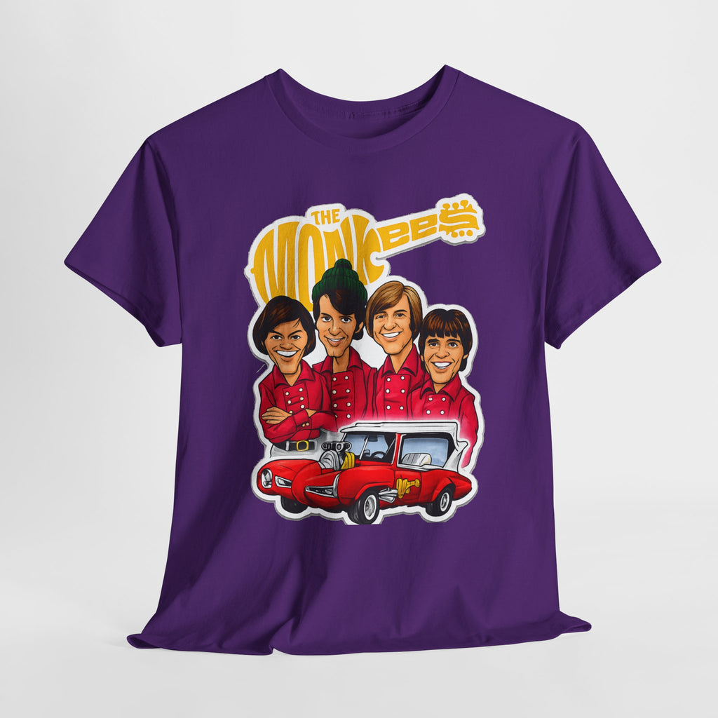The Monkees Retro Band Tee — Colorful Car Cartoon Graphic