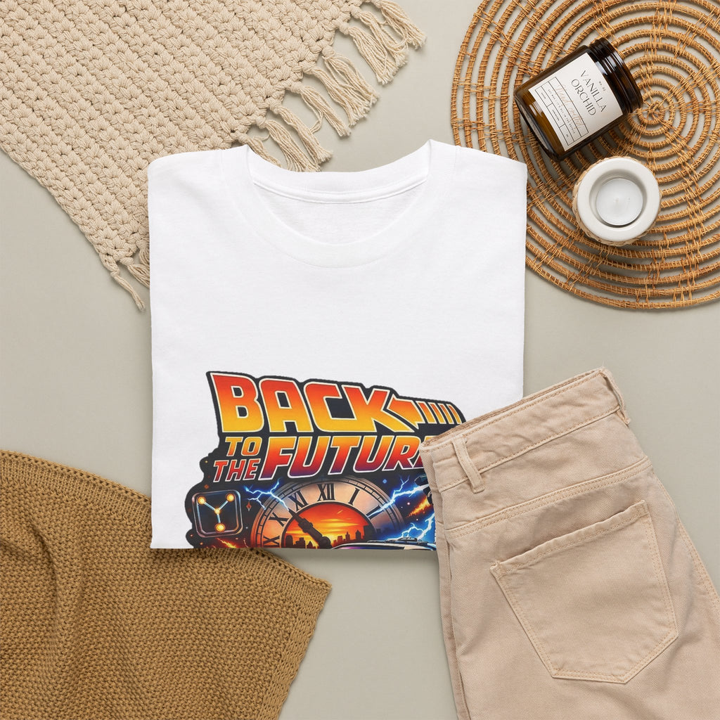 Back to the Future Graphic Tee – Retro 1985 DeLorean Design