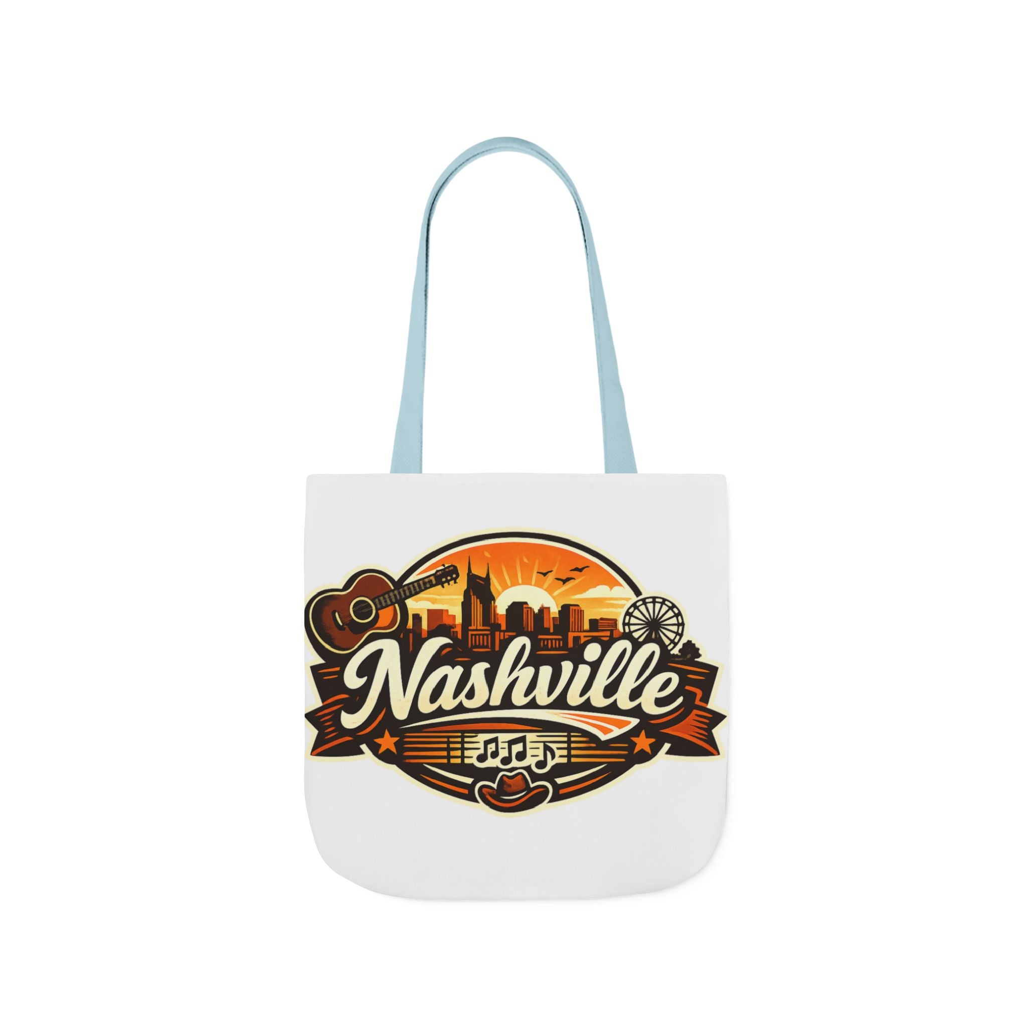 Nashville Sunset Tote Bag — Country Music Skyline Canvas Tote
