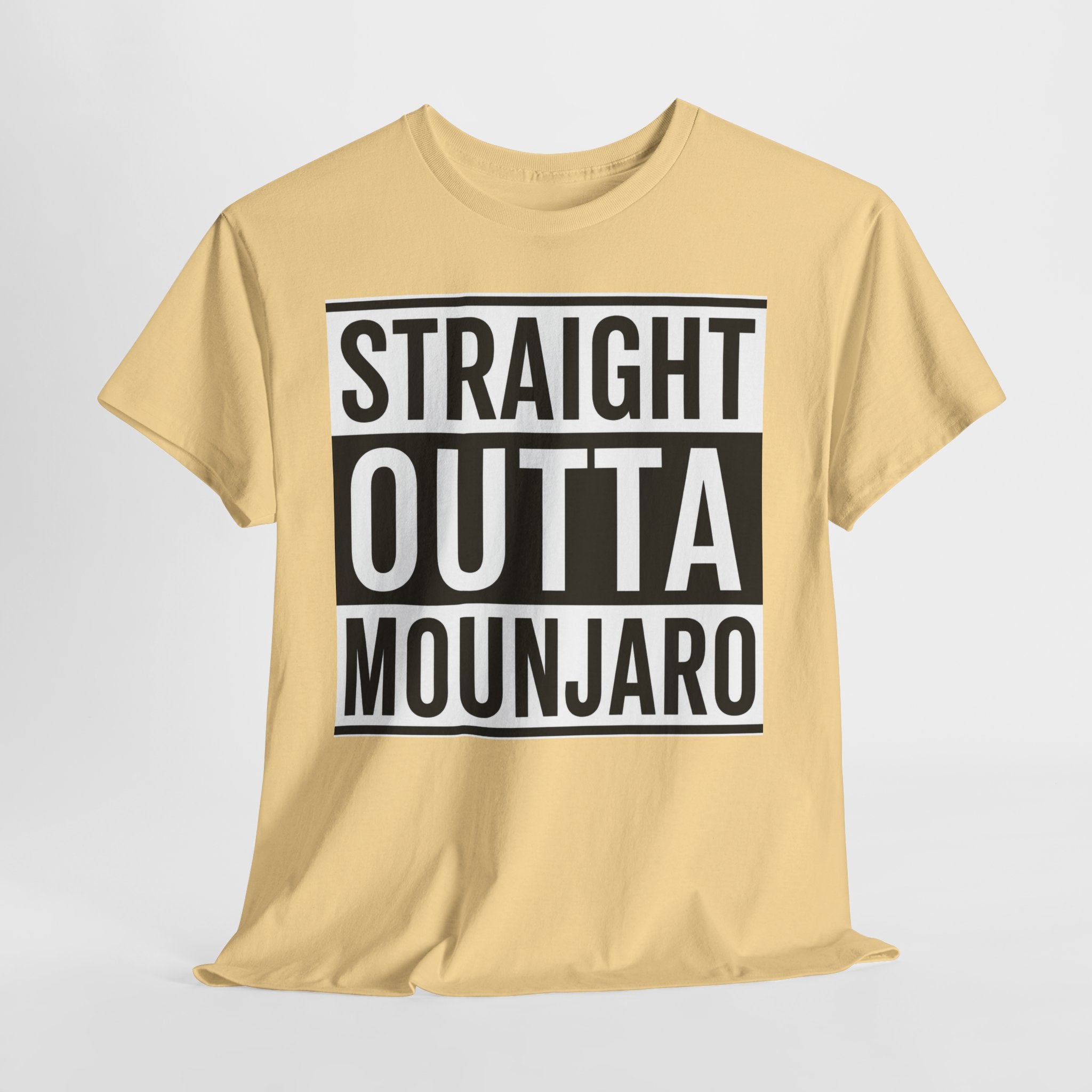 T-Shirt — "Straight Outta Mounjaro" Bold Typography Tee