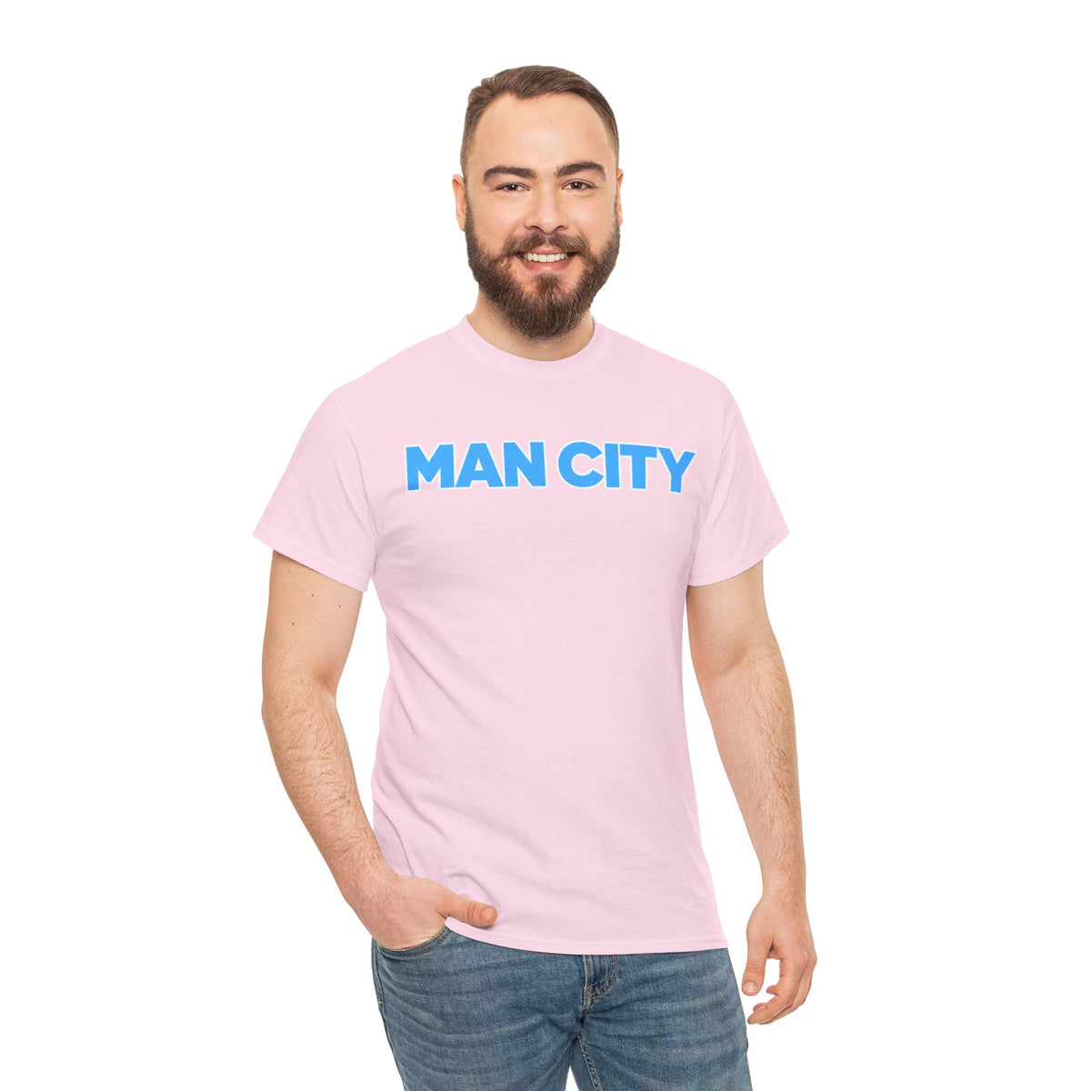 Man City Cotton T‑Shirt — Minimal Football Fan Tee